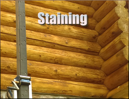  Roaring Gap, North Carolina Log Home Staining